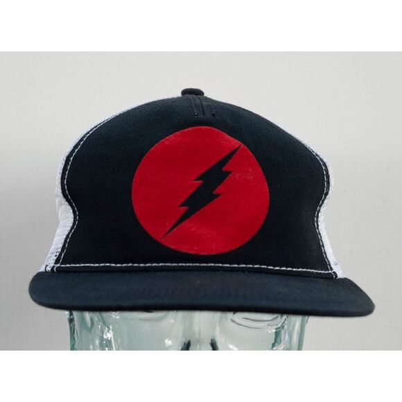 Six Flags 2012 Men's The Flash‎ Snapback Hat Cap Magic Mountain Black Red White - Picture 1 of 9